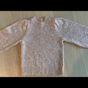 Madewell Puff Sleeve Marled Sweater